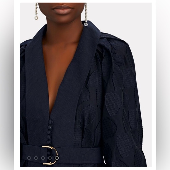 Acler Ramsay Belted Fil Coupé Blouse - Picture 3 of 5